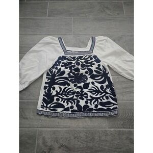 Maeve‎ Anthropologie Liyah Embroidere Top Size 2 Floral Peasant Blouse Boho